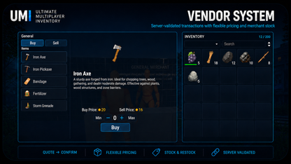 Ultimate Multiplayer Inventory Framework (UMI)